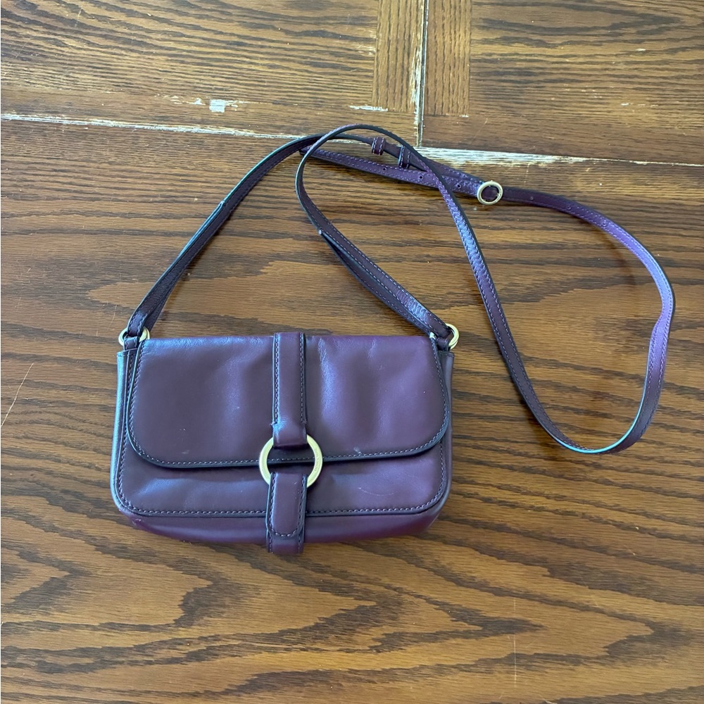 Michael Kors Women's Purse Crossbody Wallet Burgundy Small Shoulder Strap Zipper
